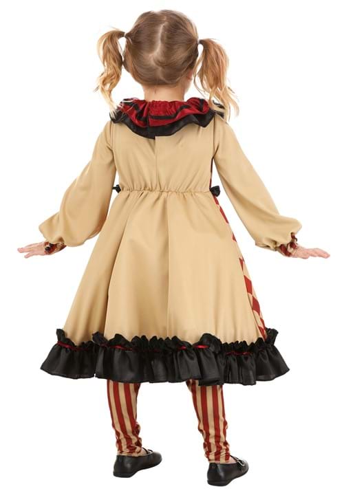 Girl's Little Creepy Clown Toddler Costume - US 5374