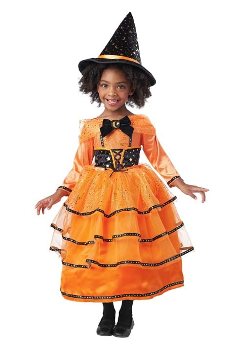 Girl's Midnight Pumpkin Patch Witch Toddler Costume - US 9923