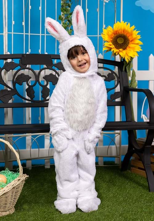 Open Face White Bunny Costume for Toddlers - US 3715
