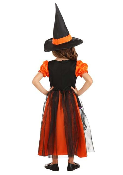 Girl's Toddler Orange Light-Up Witch Costume - US 1333
