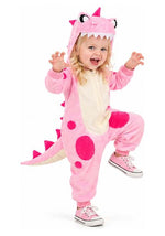 Girl's Toddler Pink Dinosaur Onesie Costume - US 7152