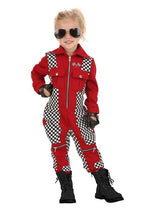 Girl's Red Racer Jumpsuit Costume for Toddlers - US 1953