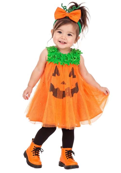Shimmering Pumpkin Costume for Toddlers - US 1482
