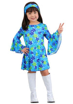 Girl's Toddler Wild Flower 70's Disco Costume Dress - US 2530