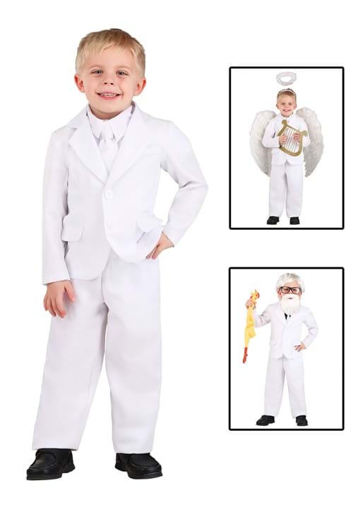Toddlers White Suit Costume - US 3580