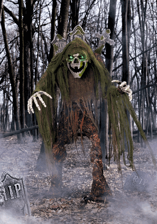 7FT Tony Tombstone the Graveyard Caretaker Animatronic Decoration - US 6593