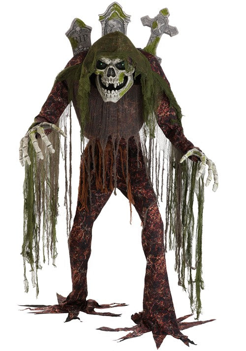 7FT Tony Tombstone the Graveyard Caretaker Animatronic Decoration - US 6593