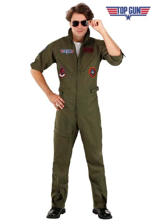 Plus Size Top Gun Premium Flight Suit Men's Costume - US 4304