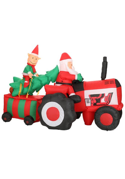 8FT Trucker Santa Christmas Deliveries Inflatable Decoration - US 3432