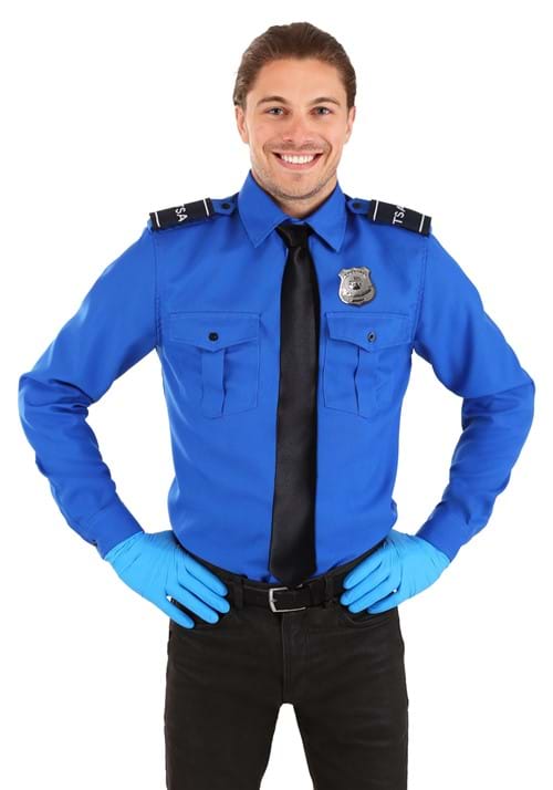 Longsleeve TSA Agent Blue Costume Shirt - US 9826