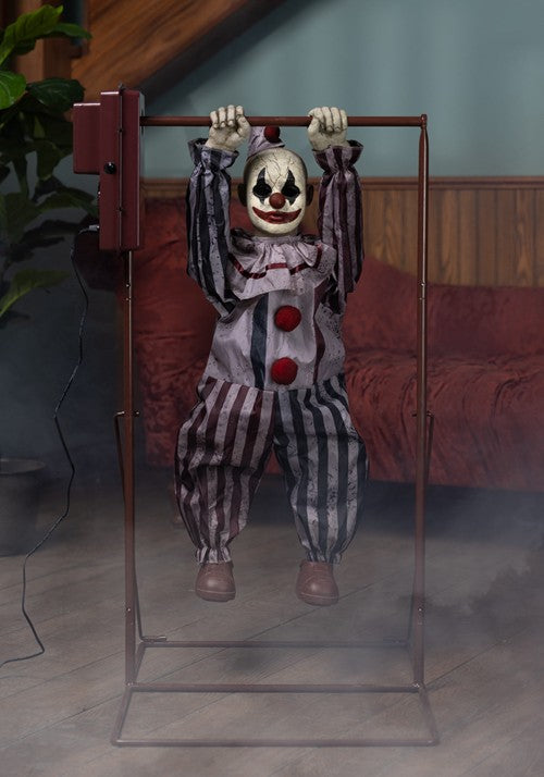 3.5FT Animatronic Tumbling Clown Doll Halloween Decoration - US 2573