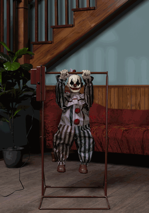 3.5FT Animatronic Tumbling Clown Doll Halloween Decoration - US 2573
