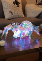 13.78-Inch USB Electric Lighted Holographic Hanging Spider Decoration - US 1655