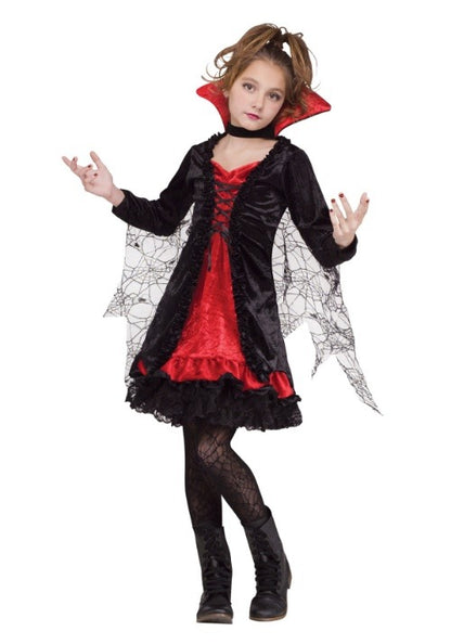 Girl's Vampire Web Costume Dress - US 6241