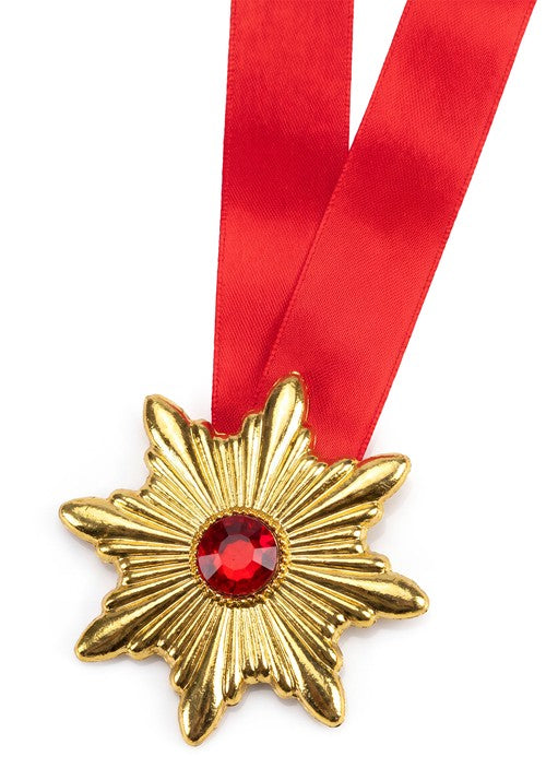Vampire Gold Medallion Costume Necklace - US 6581