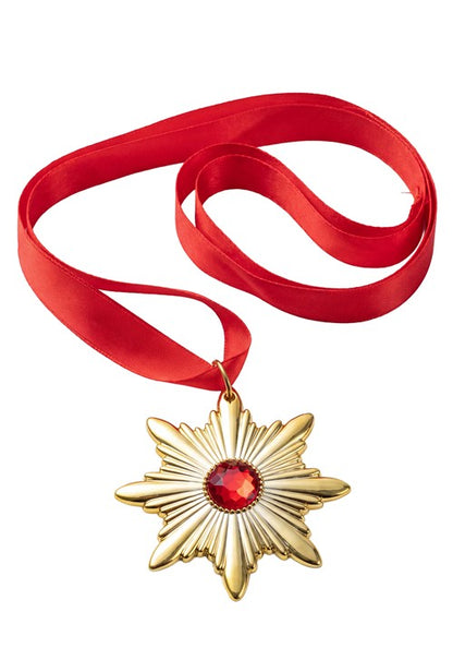 Vampire Gold Medallion Costume Necklace - US 6581