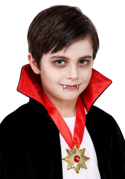 Vampire Gold Medallion Costume Necklace - US 6581