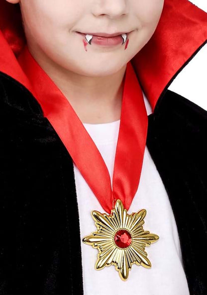 Vampire Gold Medallion Costume Necklace - US 6581