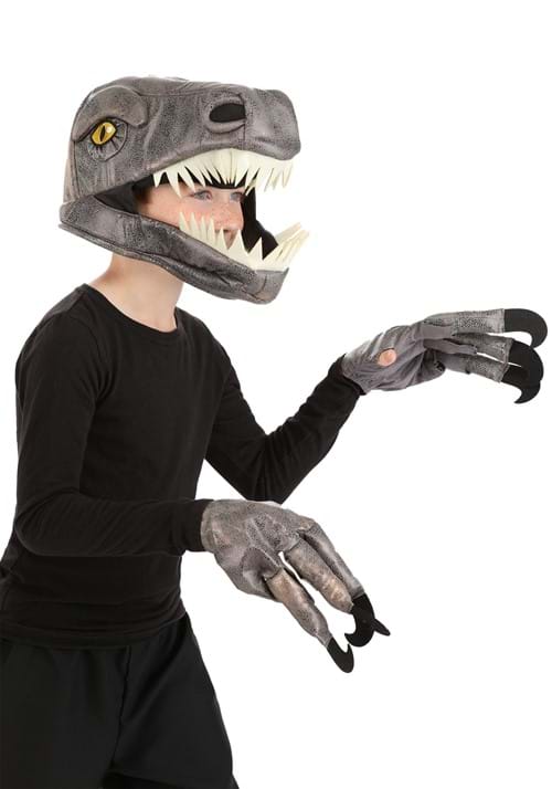 Jawesome Velociraptor Costume Hat & Gloves Set - US 3965