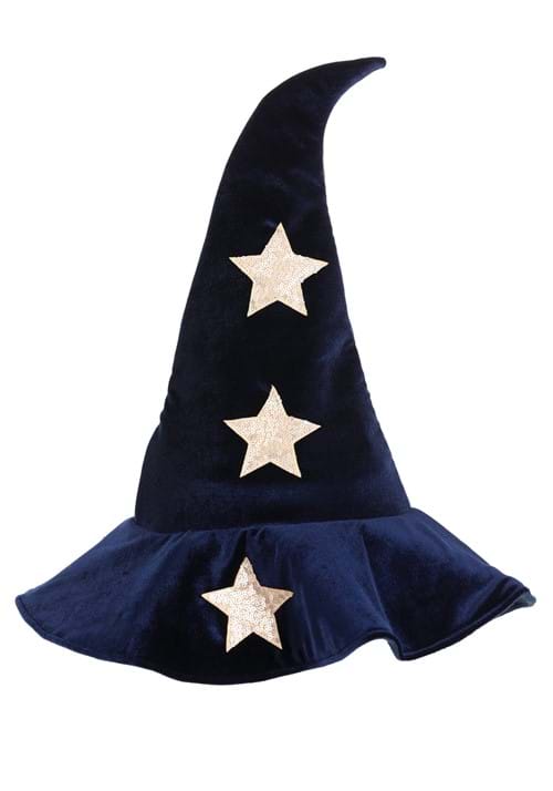 Velvet Stars Costume Witch Hat - US 6536