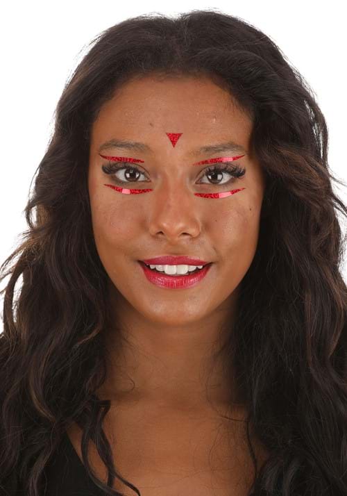 Blood Sparkle Vibe Checks Holographic Face Decals - US 6295