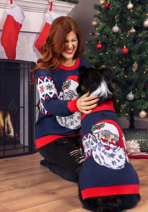 Vintage Santa Christmas Sweater for Dogs - US 2069