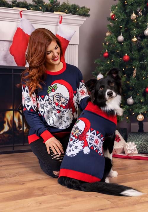 Vintage Santa Christmas Sweater for Dogs - US 2069