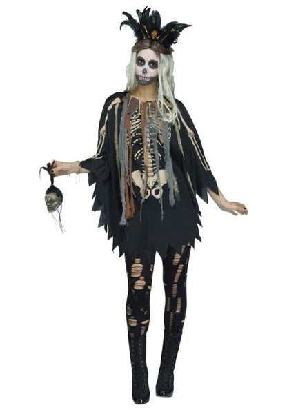 Voodoo Costume Poncho for Women - US 7392
