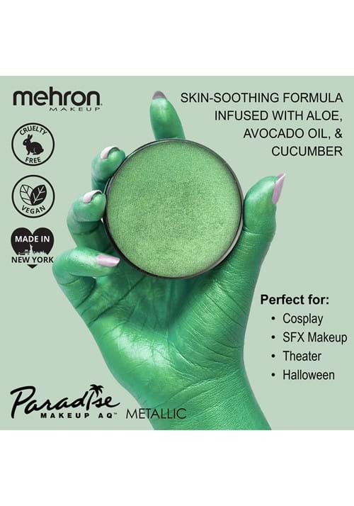 Mehron Water Based Metallic Green Face and Body Paint - US 9117