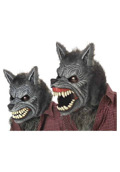 Gray Werewolf Ani-Motion Mask for Adults - US 4273