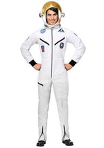 Adult White Astronaut Jumpsuit Plus Size Costume - US 1229