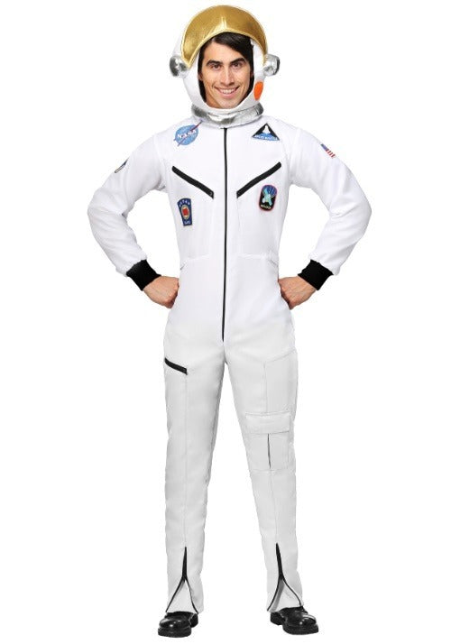 Adult White Astronaut Jumpsuit Plus Size Costume - US 1229