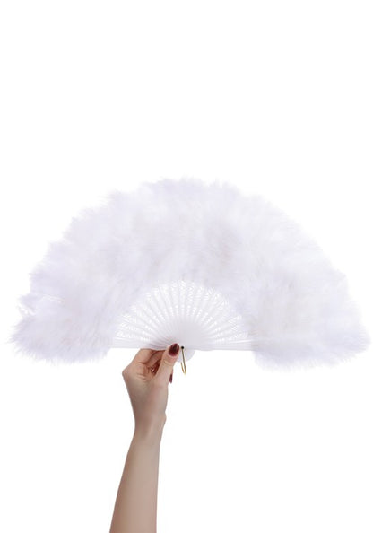 Classic White Feather Fan Accessory - US 5004