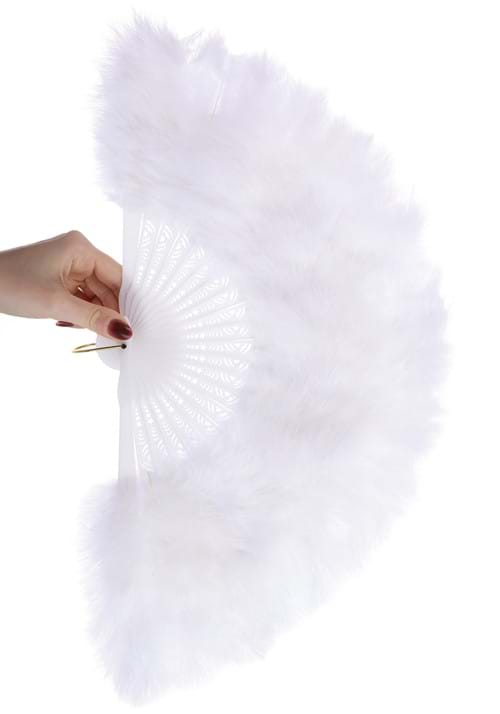 Classic White Feather Fan Accessory - US 5004