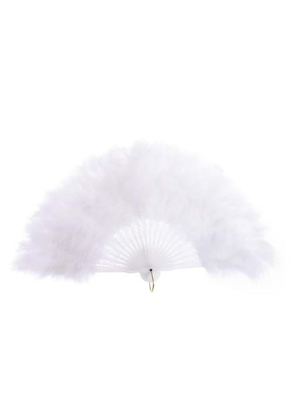 Classic White Feather Fan Accessory - US 5004