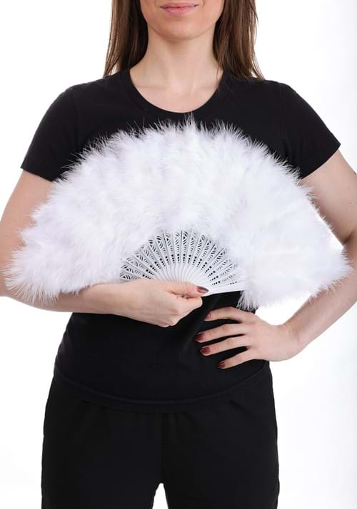 Classic White Feather Fan Accessory - US 5004