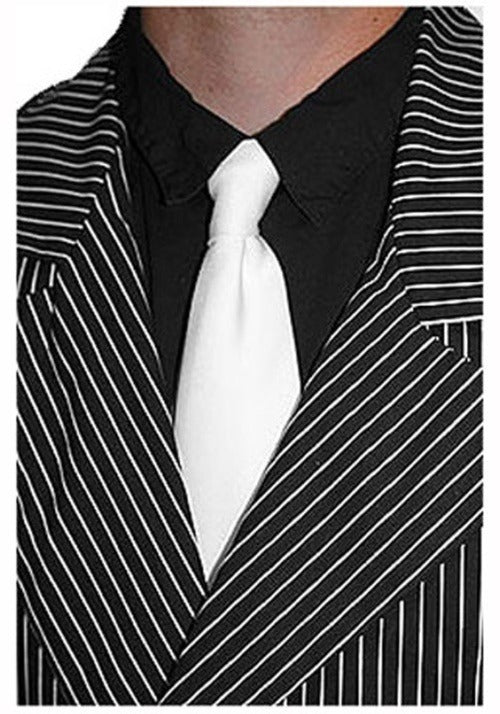 White Gangster Tie - US 2923