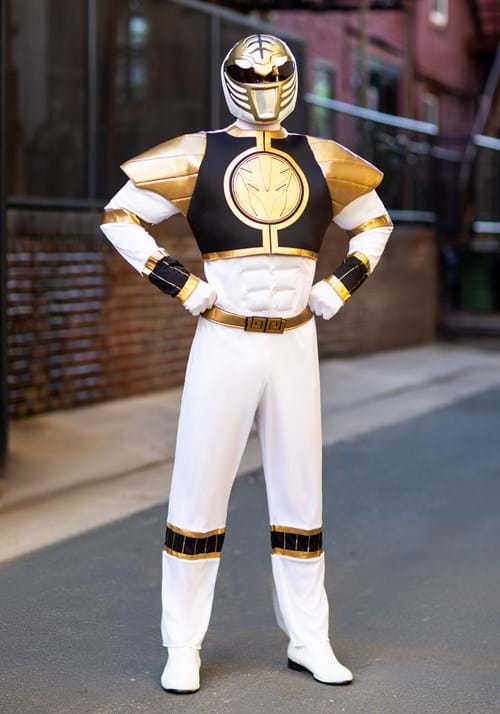 Power Rangers White Ranger Muscle Costume for Men - US 3759