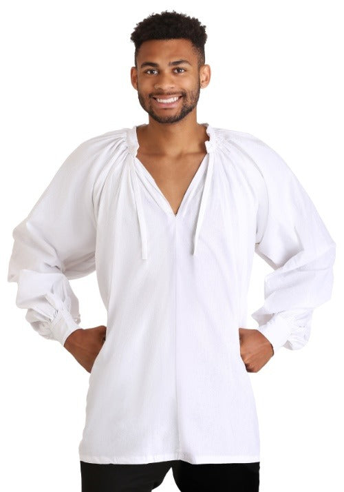 Men's Renaissance Costume White Peasant Shirt - US 5157