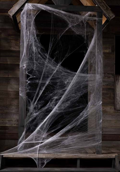 200 Square FT White Spider Web Halloween Prop - US 4367