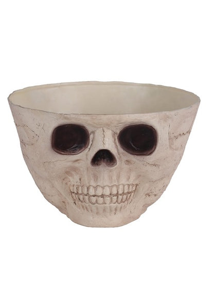 10-Inch Wide Skull Candy Bowl Decoration - US 0990