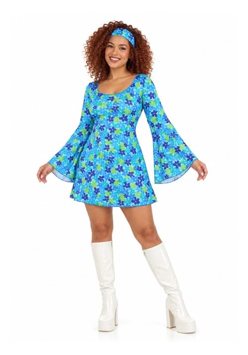 Women's Wild Flower 70s Disco Dress Costume - US 7140