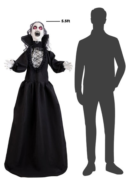 5.5FT Wilhelmina the Wailing Woman Animatronic Decoration - Scream Saver - US 0538