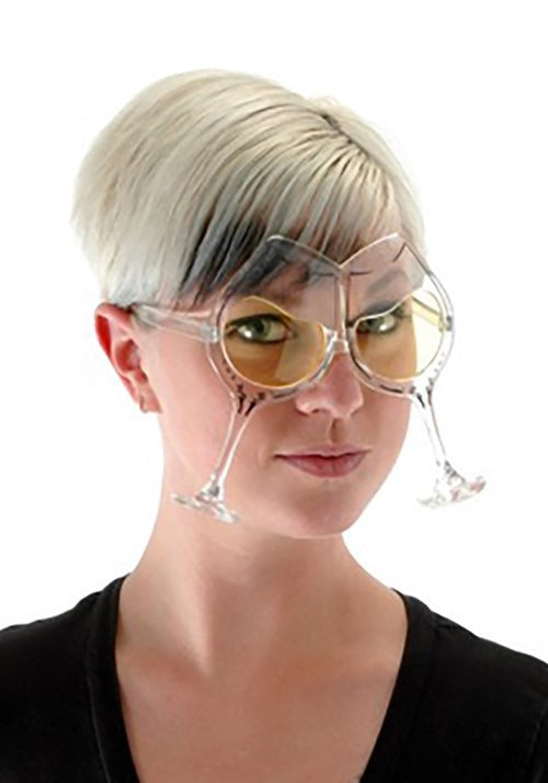 Adult Clear/Yellow Wine Goblet Eyeglasses - US 8798
