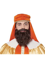 Men's Wise Man Brown Costume Wig and Beard - US 0206