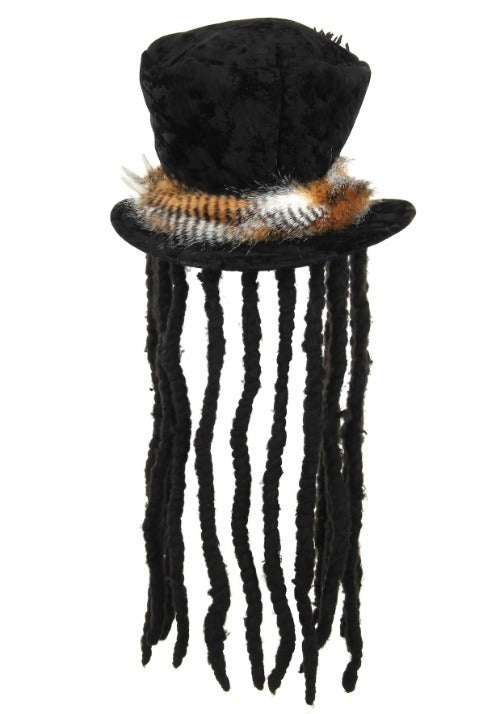 Witch Doctor Plush Costume Hat with Dreadlocks - US 8515