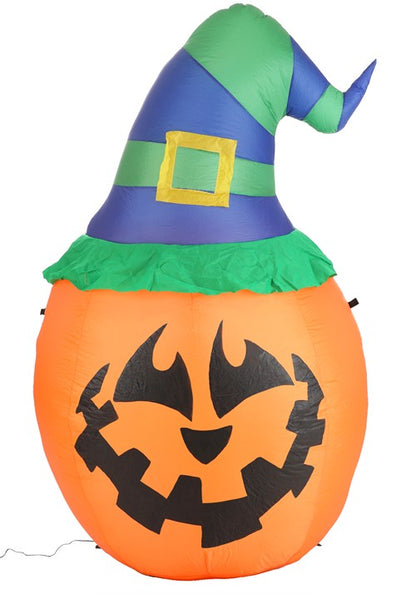 Witchy Jack O Lantern Inflatable Halloween Decoration - US 3213