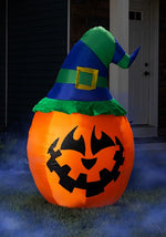 Witchy Jack O Lantern Inflatable Halloween Decoration - US 3213