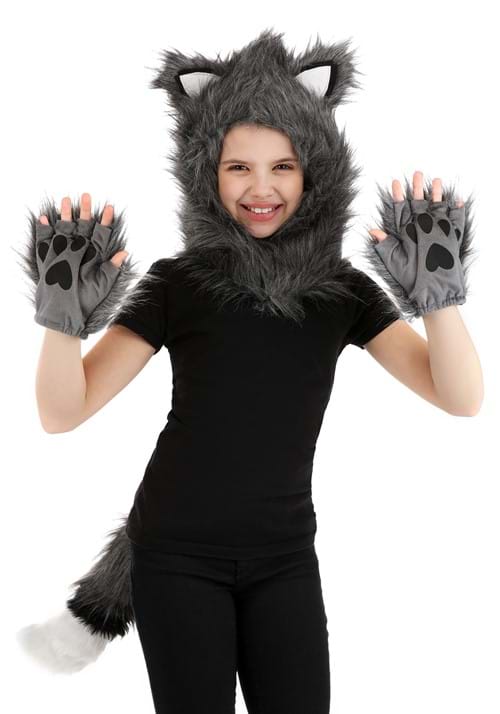 Wolf Hood, Hands & Tail Costume Kit - US 0495