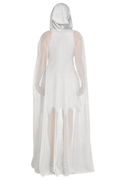 Women's 30th Anniversary Lady Silver Ghost Face Costume - US 5973